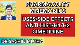 USES SIDE EFFECTS ANTIHISTAMINIC CIMETIDINE amp H1H2 [upl. by Uta]