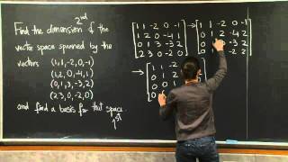 Basis and Dimension  MIT 1806SC Linear Algebra Fall 2011 [upl. by Gnud]