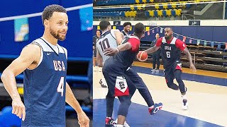 Team USA Basketball Paris Practice For Olympics With LeBron James amp Stephen Curry 2024 Team USA [upl. by Frodeen]