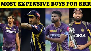 Most Expensive Buys For Kkr  Costliest Players Buys Kkr In Ipl Auction History  IPL 2025 Auction [upl. by Hanauq]