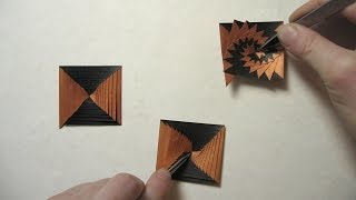 First Origami Fold in 2014 Single Strip Square Curlicue Assia Brill [upl. by Aisat]