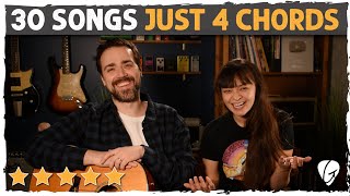 Top 30 Easy Guitar Songs  ONLY 4 Chords G Em C D [upl. by Joly]