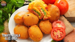 Crispy Tomato Slice Bajji  ది బెస్ట్ తీరులో మసాలా టమాటో స్లైస్ బజ్జి  Easy Snack Recipes [upl. by Ylicis]