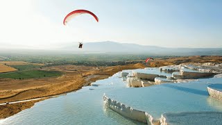 Paragliding over Pamukkale Turkey [upl. by Natty672]