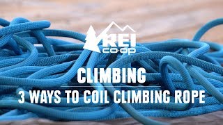 How to Coil a Climbing Rope  REI [upl. by Heyman94]