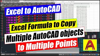 Excel Formula To Copy AutoCAD Objects [upl. by Azirb]