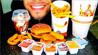 Burger King Cheeseburger Chicken Nuggets Fries Dipping Sauces Hot Fudge Sundae Ice Cream [upl. by Foster]