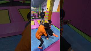 Trampoline park fun time  ungalpandiyamma indraja [upl. by Annaira497]