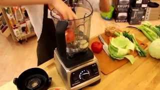 New Generation Vitamix Raw Vegan Soup  Cucina Moderna [upl. by Nerland]