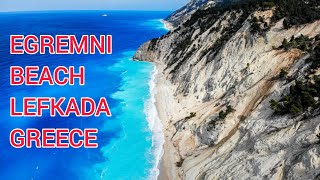 Uimitoarea plaja EGREMNI Beach  LEFKADA 2022  Drone Drona JJRK x16 View Panorama  Λευκάδας [upl. by Angel355]