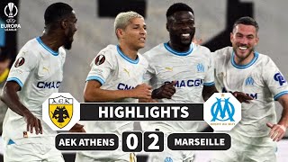 AEK Athens vs Marseille  02  Highlights  UEFA Europa League 202324  Marseille vs AEK Athens [upl. by Halley]