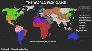 4chan Risk Game Timelapse  Full World map  10 Nations [upl. by Pearse]