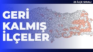 En Az Gelişmiş 25 İlçe ve Politik Tercihleri  Gelişmişlik Skoruna Göre Sıralı [upl. by Estrellita]