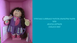 Adult Doll Collector Vintage Cabbage Patch Growing Hair Kid Alicia Esther Coleco 1987👧 [upl. by Maurene604]