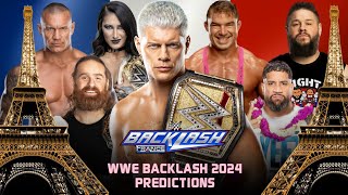 WWE BACKLASH 2024 MATCH CARD PREDICTIONS [upl. by Ahselaf]