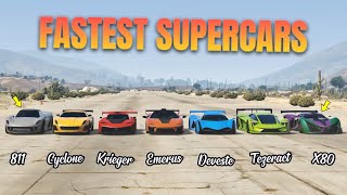 GTA 5 ONLINE  DEVESTE VS EMERUS VS KRIEGER VS CYCLONE VS TEZERACT VS X80 VS 811 WHICH IS FASTEST [upl. by Malone]