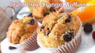 Cranberry Orange Muffins Dried Cranberries how to make quick and easy muffin [upl. by Marentic]