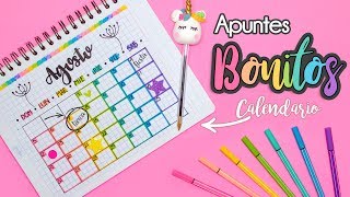 APUNTES BONITOS Calendario de Actividades REGRESOACLASES [upl. by Cleodal]