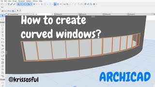 Archicad how to create curved windowsarchicad [upl. by Alroi]