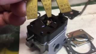 2 cycle carburetor metering lever adjustment [upl. by Ronalda]