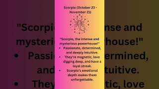 Scorpio Personality Traits astroshastra shortsfeed zodiacscorpio sunsigns [upl. by Eltsyrhc42]