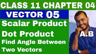 Class 11 Chapter 4  VECTOR 05 SCALAR PRODUCT OF VECTORS DOT PRODUCT OF VECTORS [upl. by Nared]