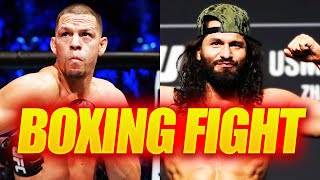 🚨BREAKING🚨Nate Diaz vs Jorge Masvidal BOXING fight targeted for March [upl. by Llereg]