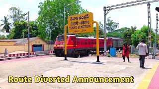 12806 Lingampalli To Visakhapatnam Janmabhoomi Express Route Diverted Train Announcement [upl. by Aicat640]