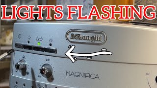 DeLonghi Magnifica Lights Flashing Quick Repair [upl. by Scutt]