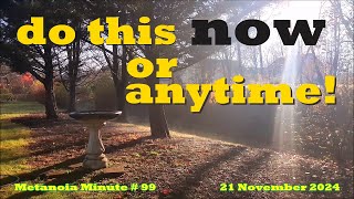 Metanoia Minute  99  21 November 2024  Do this now or anytime [upl. by Tnaryb]