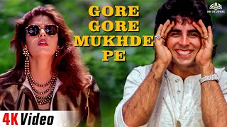 Gore Gore Mukhde Pe Kala Kala Chasma  Lyrical Video 90s Hit Song  Udit Narayan Alka [upl. by Siddon]