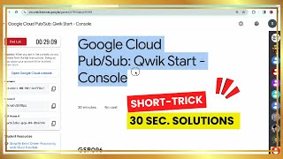 2024 Google Cloud PubSub  Qwik Start Console  GSP096  arcade qwiklabs games viral [upl. by Ayoj]