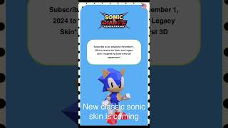 New classic sonic skin coming to Sonic x shadow generations [upl. by Halyahs]