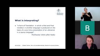 Elisabet Tilselius lecture with translation into Polish Sign Language [upl. by Enellek]