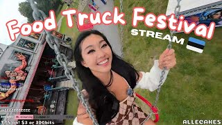 FOOD TRUCK FESTIVAL in Tallinn Estonia  Day 52 Europe Trip Stream [upl. by Alliuqal437]