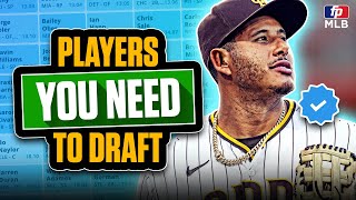 The Best Draft Targets at Each Position 2024 Fantasy Baseball [upl. by Bromleigh]