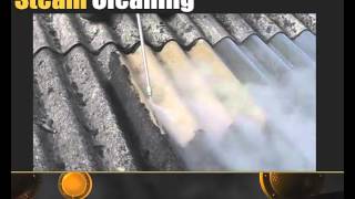 steam cleaning an asbestos roof [upl. by Nidraj]