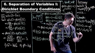 Separation of Variables I Dirichlet Boundaries  Partial Differential Equations  Lecture 6 [upl. by Enovi]