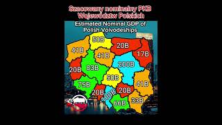 Estimated Nominal GDP of Polish Voivodeships  Szacowany nominalny PKB Województw Polskich mapping [upl. by Birmingham]