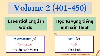 HỌC 50 TỪ VỰNG TIẾNG ANH CẦN THIẾT  ESSENTIAL ENGLISH WORDS  Volume 2  Phần 9 [upl. by Sarson]