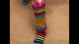 Easy Loom Knit Leg Warmer [upl. by Mattheus106]