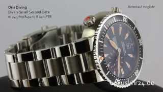 Oris Diving Divers Small Second Date 01 743 7609 8454 07 8 24 01PEB Luxusuhr24 ab 20 EuroMonat [upl. by Eirrak]