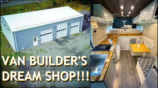 MY VAN BUILDING SHOP TOUR vanlife [upl. by Yesac]