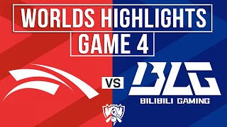 HLE vs BLG Highlights Game 4  Worlds 2024 Quarterfinals  Hanwha Life Esports vs Bilibili Gaming [upl. by Anreval]