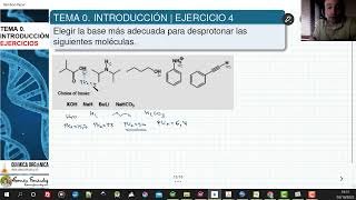 TEMA 0 INTRODUCCIÓN A LA QUÍMICA ORGÁNICA  PROBLEMA 4 ACIDEZ Y BASICIDAD [upl. by Norod]