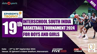 VELAMMAL CHENNAI VS ST EPHREMS HSS SF BOYS 19th Ephrems Trophy Interschool Basketball Tournament [upl. by Nirehs246]