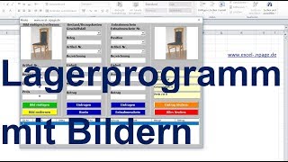 2 Lager Programm mit Bildern in Excel VBA selber erstellen [upl. by Amre]