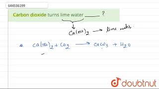 Carbon dioxide turns lime water  CLASS 12  RANK BOOSTER  CHEMISTRY  Doubtnut [upl. by Ericka905]