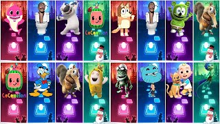 Oddbods Bubbles All Video Megamix 🆚 Baby Shark Friends 🆚 Cocomelon 🆚 Bluey Bingo 🎶 Who Will Win [upl. by Swiercz]