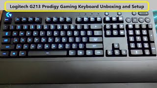 Logitech G213 Prodigy RGB Gaming Keyboard Unboxing and Setup [upl. by Scottie]